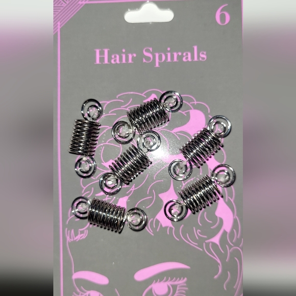 2 packs of 6 Hair Spirals, 1 Gold, 1 Silver - Picture 2 of 4